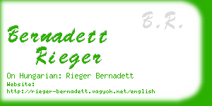 bernadett rieger business card